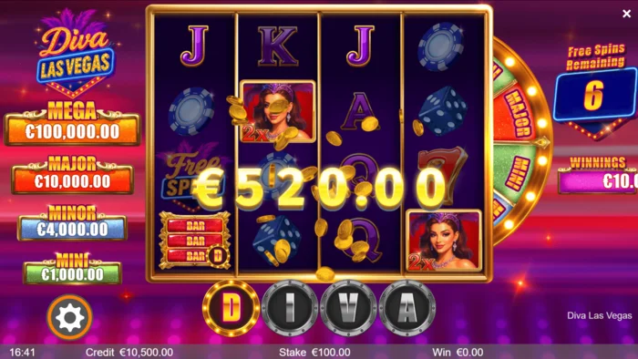 Diva Las Vegas - combinação vencedora com Wilds